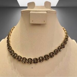 LOFT Grey Crystal Choker Necklace